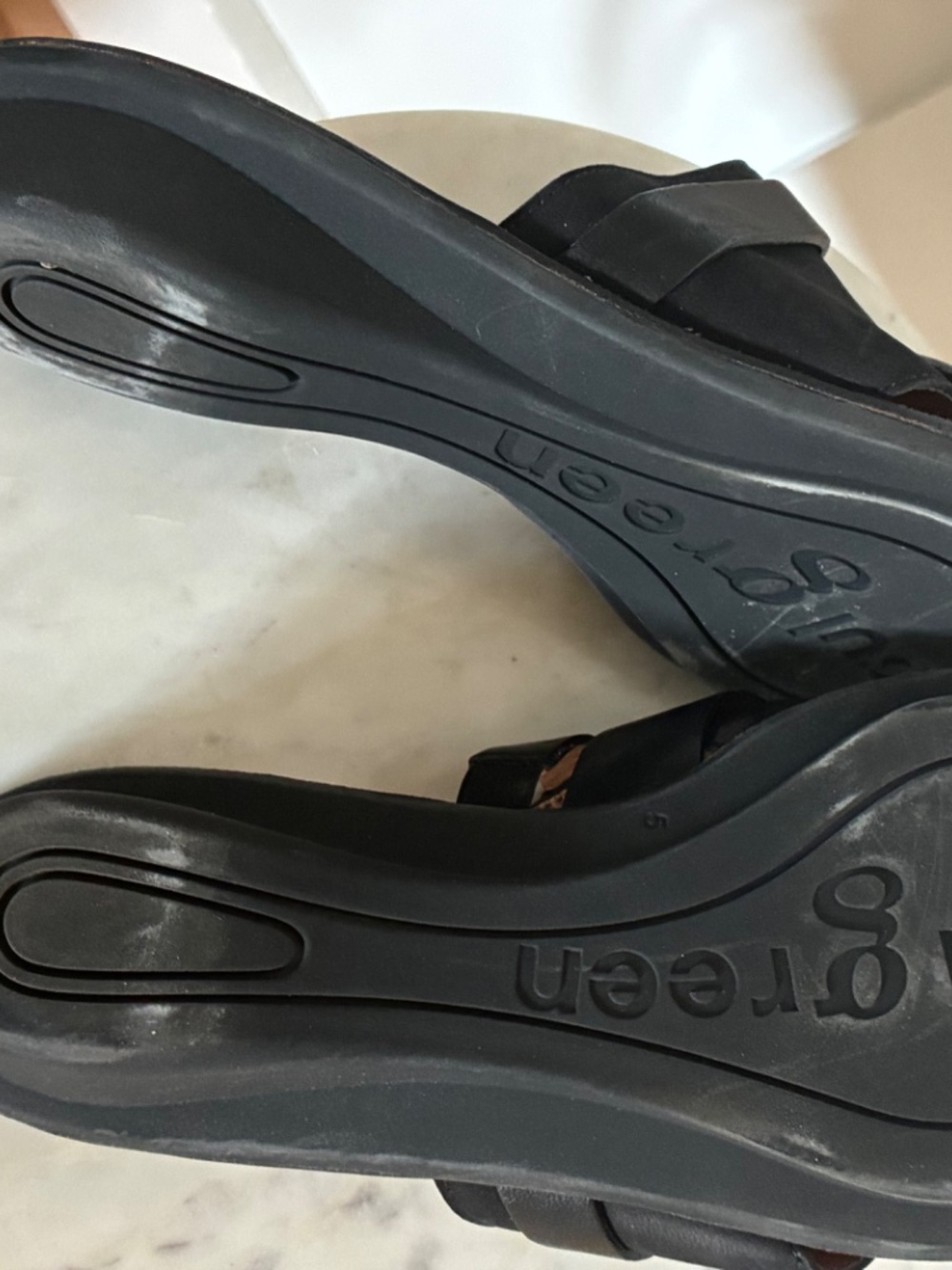 Paul Green black Bayside slide sandals - Picture 6 of 7